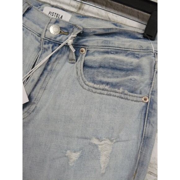 $138 Pistola Presley High Rise Relaxed Roller Jeans in By My Side 24 NEW - Picture 6 of 9